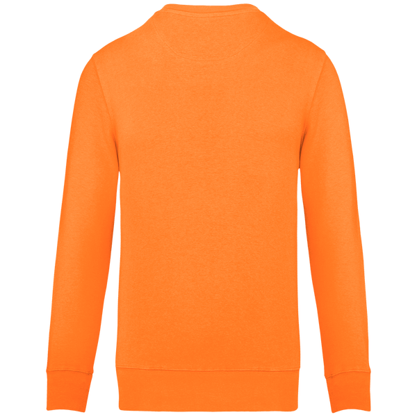 Sweat shirt ecoresponsable a col rond dos Light Orange