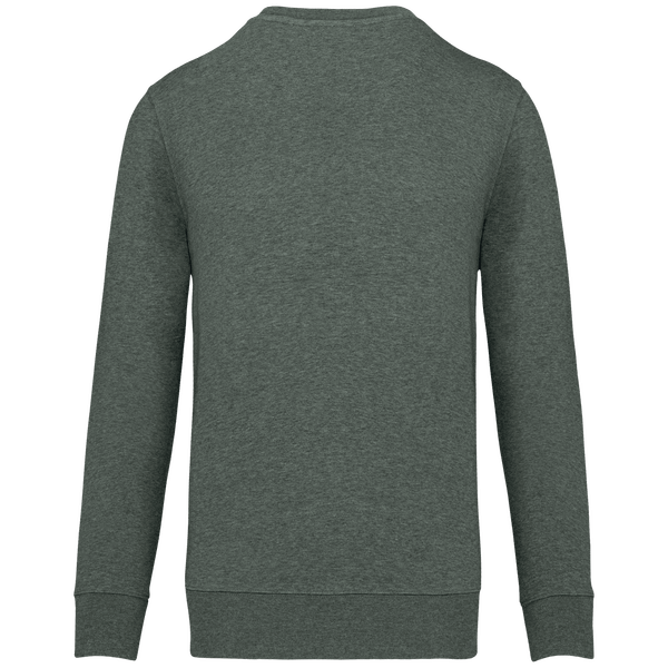 Sweat shirt ecoresponsable a col rond dos Green Marble Heather