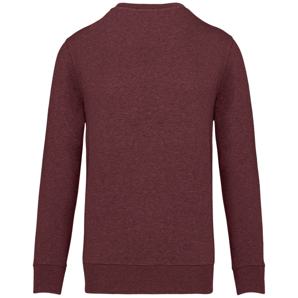 Sweat shirt ecoresponsable a col rond dos Wine Heather