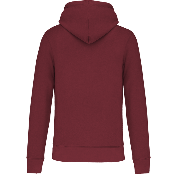 Sweat shirt ecoresponsable a capuche homme dos Wine