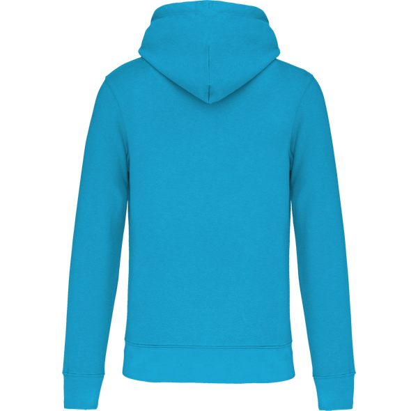 Sweat shirt ecoresponsable a capuche homme dos Sea Turquoise