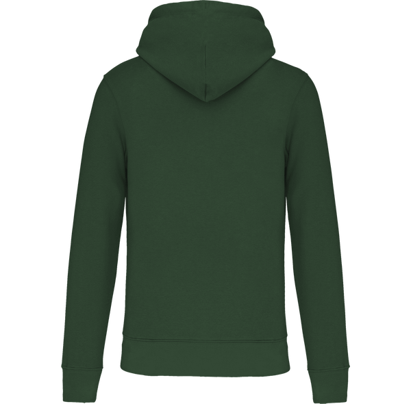 Sweat shirt ecoresponsable a capuche homme dos Forest Green