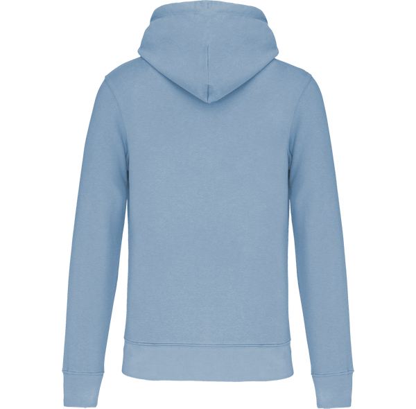 Sweat shirt ecoresponsable a capuche homme dos Sky Blue