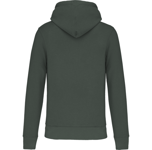 Sweat shirt ecoresponsable a capuche homme dos Dark Khaki