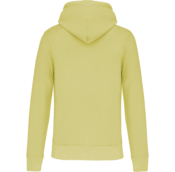 Sweat shirt ecoresponsable a capuche homme dos Lemon Yellow