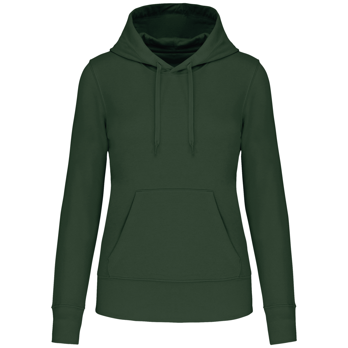 Sweat-Shirt Écoresponsable À Capuche Femme Personnalisé | Impression Et Broderie Forest Green