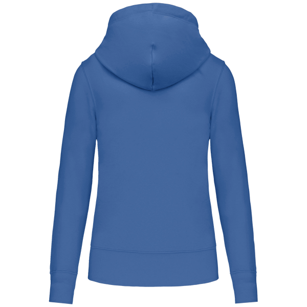 Sweat shirt ecoresponsable a capuche femme dos Light Royal Blue