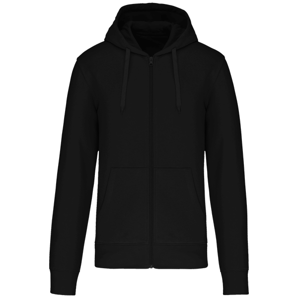 Sweat-Shirt À Capuche Écoresponsable Zippé Homme | Impression Et Broderie Black