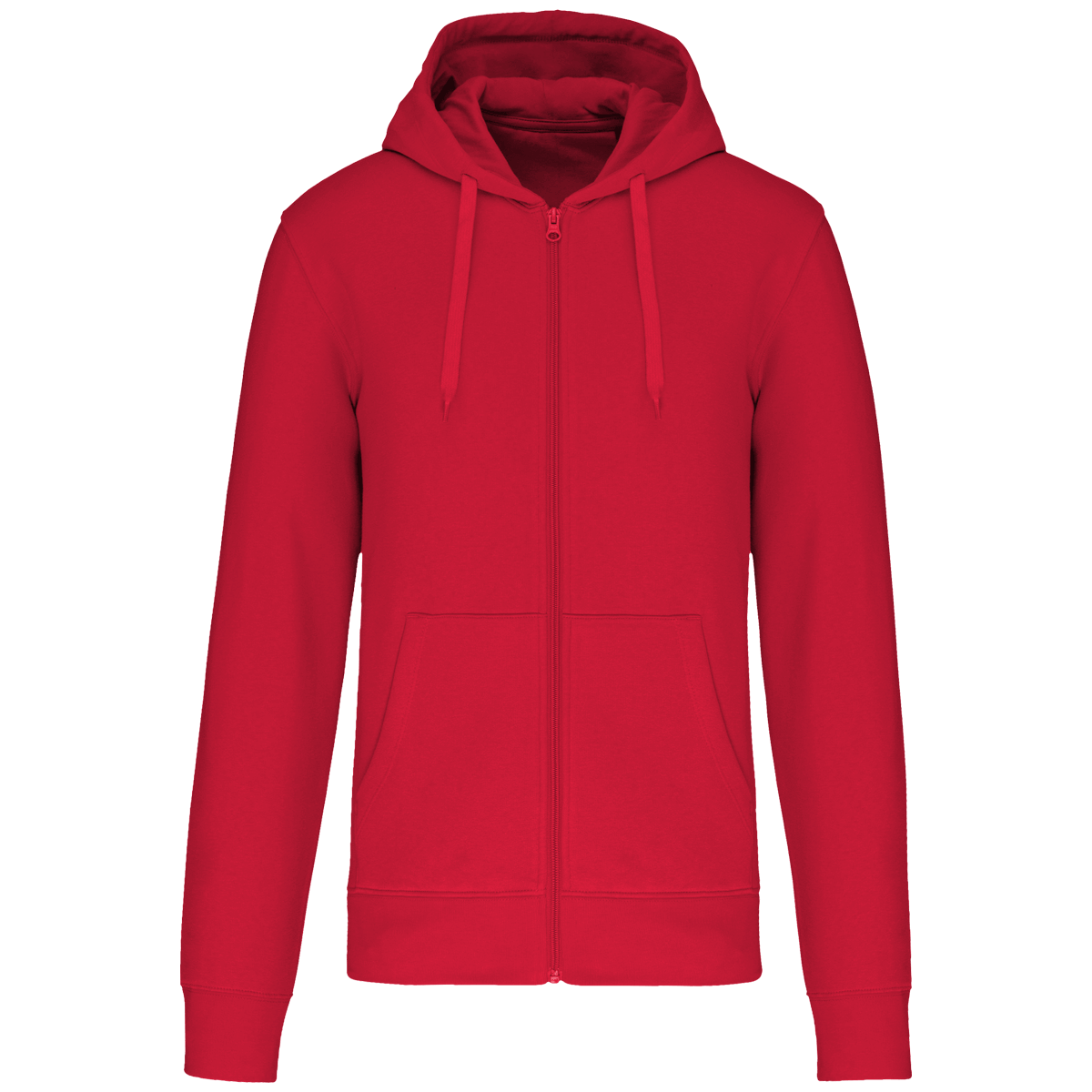 Sweat-Shirt À Capuche Écoresponsable Zippé Homme | Impression Et Broderie Red