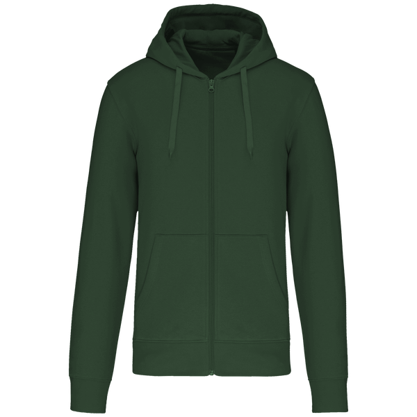 Umweltfreundlicher Reißverschluss-Kapuzen-Sweatshirt Herren | Druck Und Stickerei Forest Green
