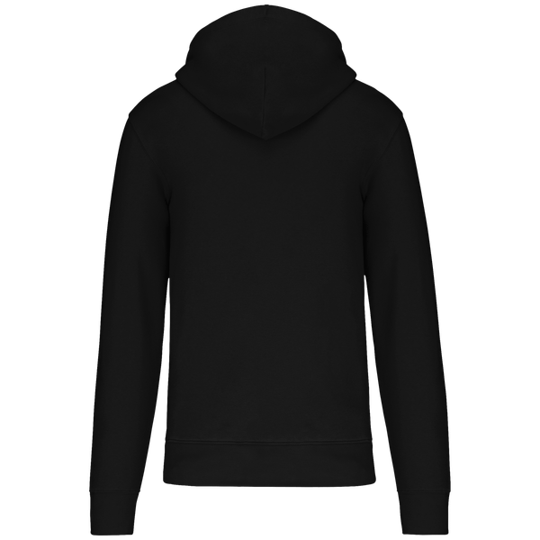Sweat shirt a capuche ecoresponsable zippe homme dos Black