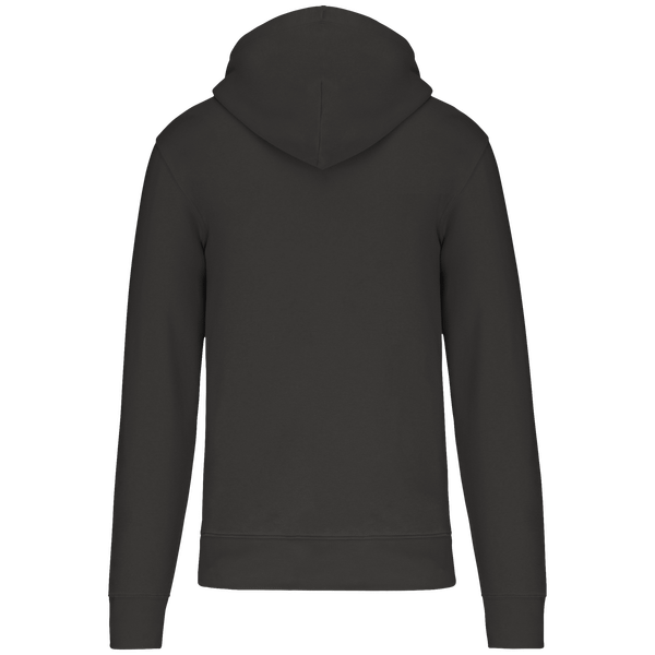 Sweat shirt a capuche ecoresponsable zippe homme dos Dark Grey