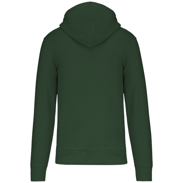 Sweat shirt a capuche ecoresponsable zippe homme dos Forest Green