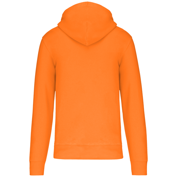 Sweat shirt a capuche ecoresponsable zippe homme dos Light Orange