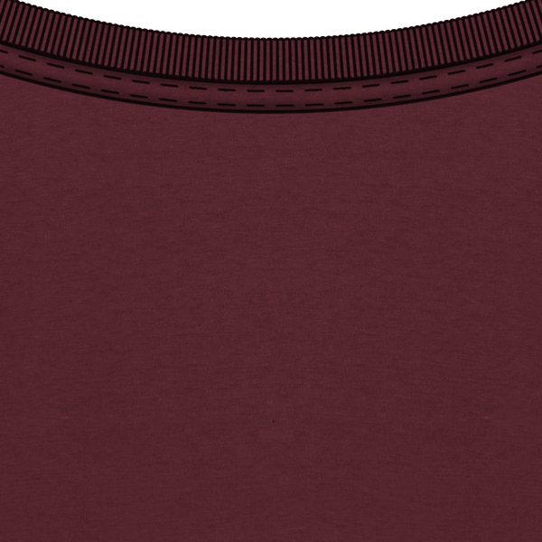 Tee shirt epais homme bio stanley sparker col Burgundy