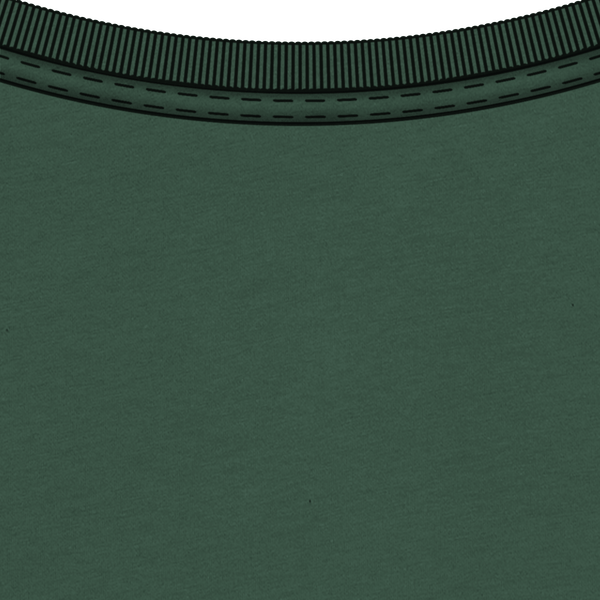 Tee shirt femme bio stella lover col Bottle Green