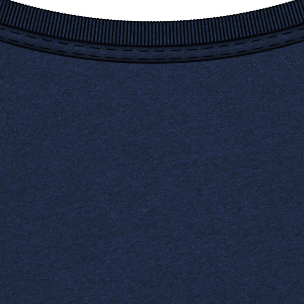 Tee shirt femme bio stella lover col Black Heather Blue