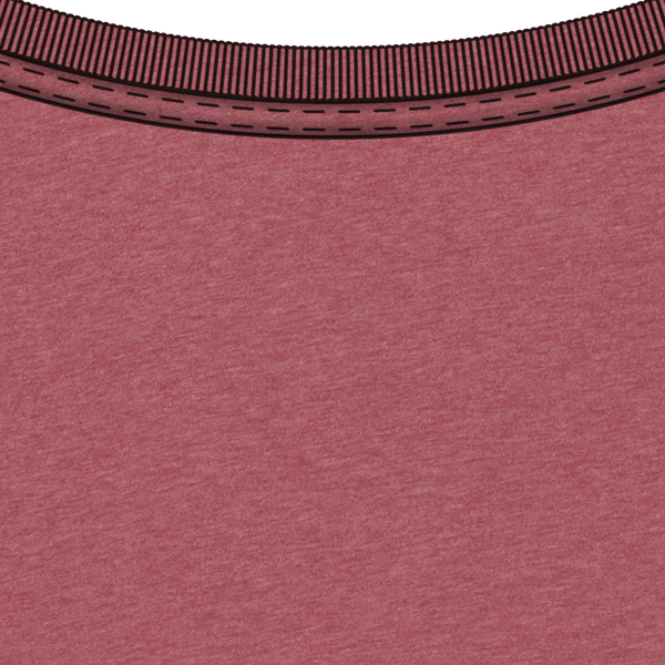 Tee shirt femme bio stella lover col Heather Cranberry