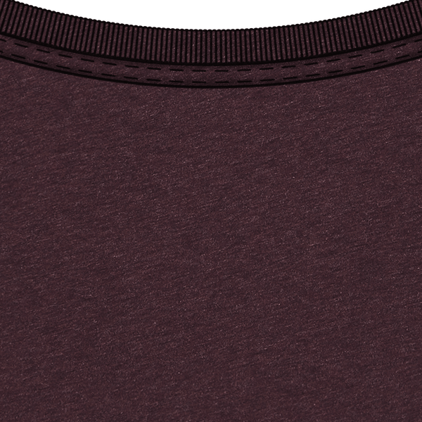 Tee shirt femme bio stella lover col Heather Grape Red
