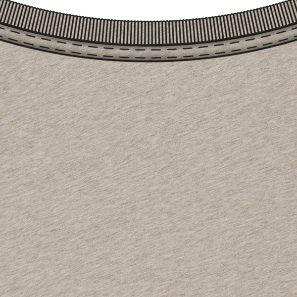 Tee shirt femme bio stella lover col Mid Heather Beige
