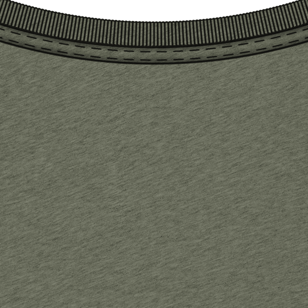 Tee shirt femme bio stella lover col Mid Heather Khaki