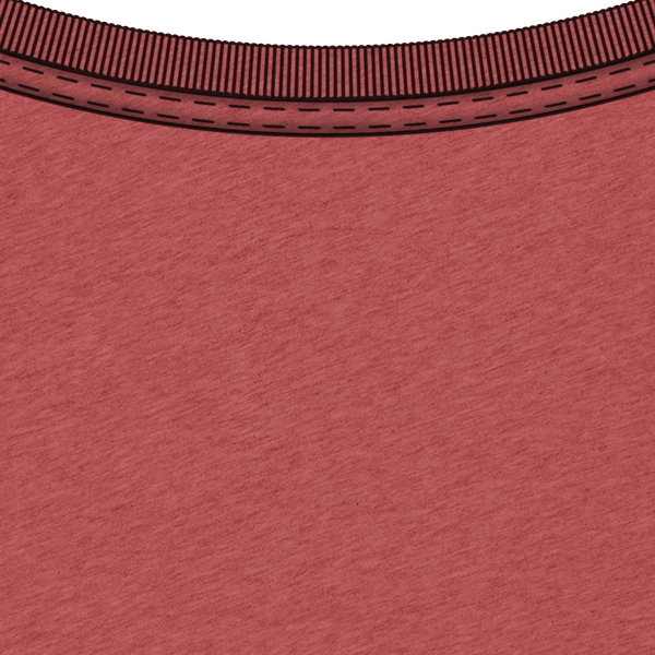 Tee shirt femme bio stella lover col Mid Heather Red
