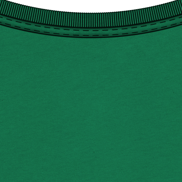Tee shirt femme bio stella lover col Varsity Green