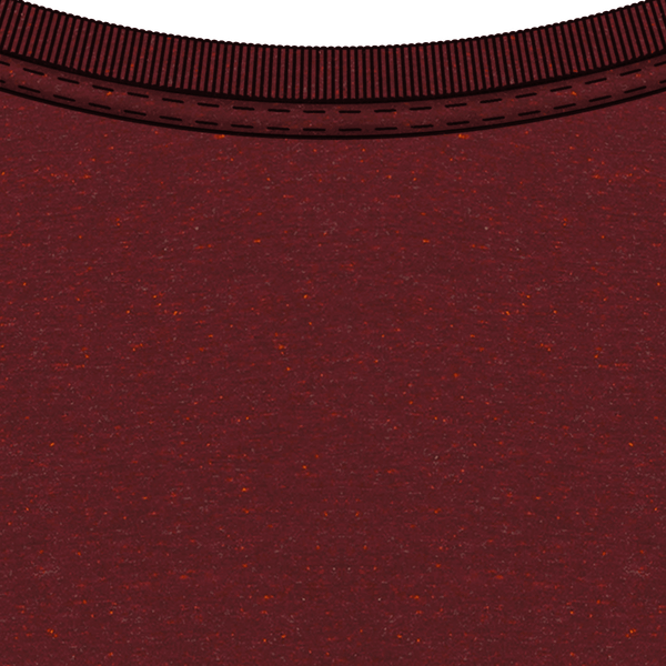 Tee shirt ajuste femme stella expresser col Heather Neppy Burgundy