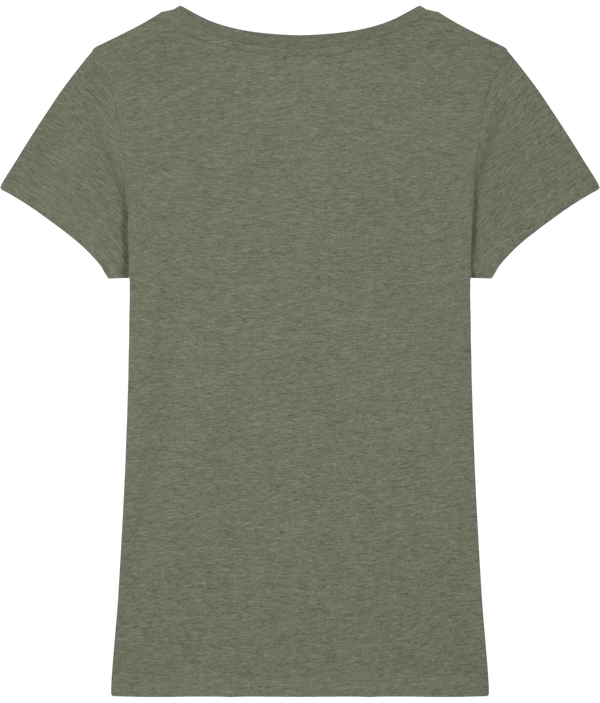 Tee shirt ajuste femme stella expresser dos Mid Heather Khaki