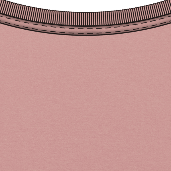 T shirt manches repliees stella rounder col Canyon Pink