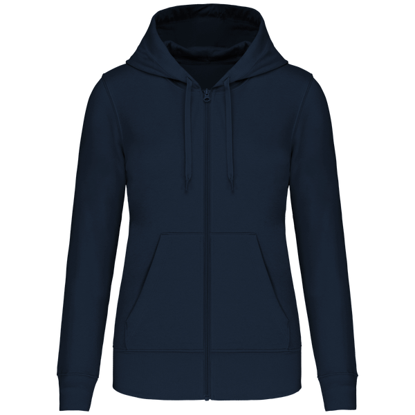 Sweat-Shirt À Capuche Zippé Femme Écoresponsable | Impression Et Broderie Navy