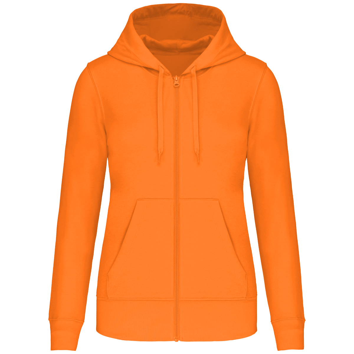 Sweat-Shirt À Capuche Zippé Femme Écoresponsable | Impression Et Broderie Light Orange