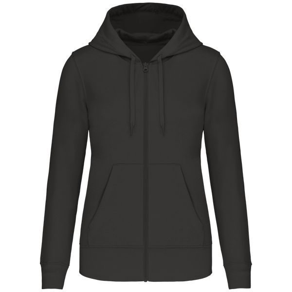 Sweat-Shirt À Capuche Zippé Femme Écoresponsable | Impression Et Broderie Dark Grey