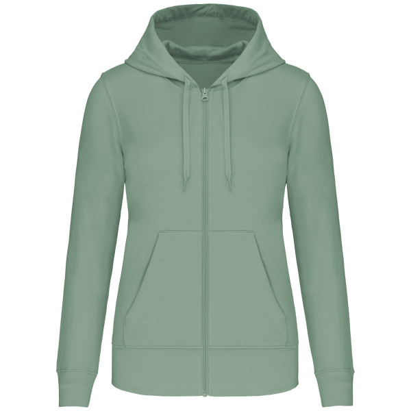 Sweat-Shirt À Capuche Zippé Femme Écoresponsable | Impression Et Broderie Sage