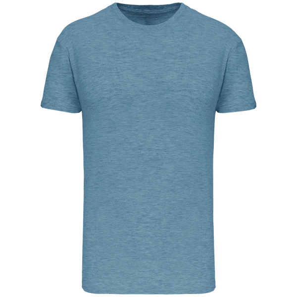 T shirt col rond bio 150 face Cloudy blue heather