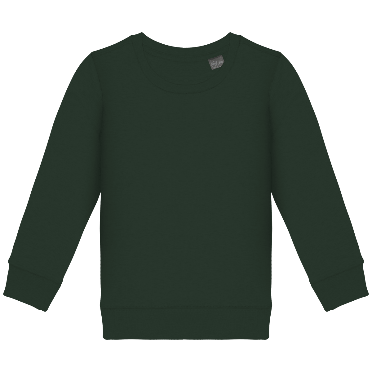 Sweat-Shirt Écoresponsable Col Rond Enfant | 100% Coton Bio | Impression Et Broderie Forest Green