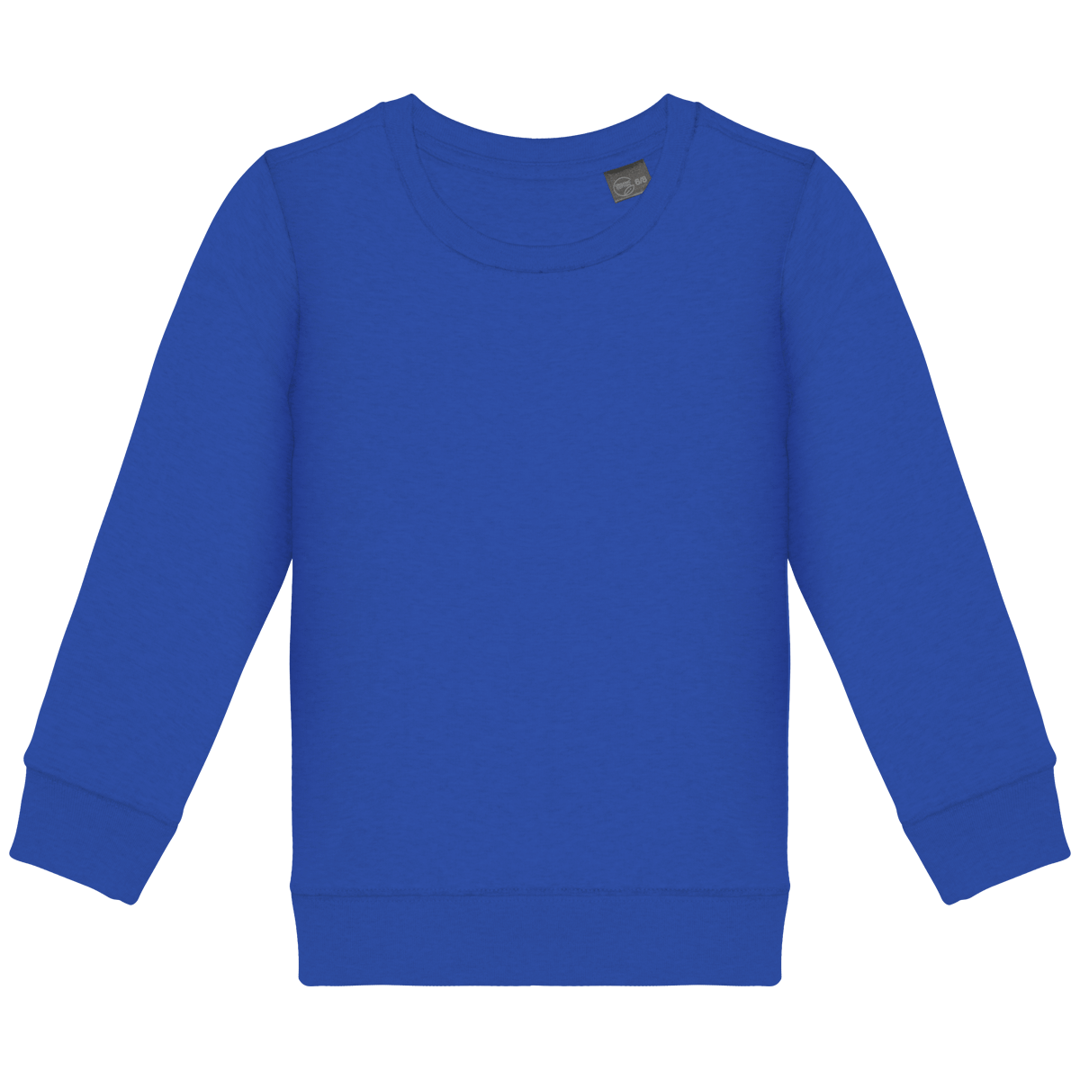 Sweat-Shirt Écoresponsable Col Rond Enfant | 100% Coton Bio | Impression Et Broderie Light Royal Blue