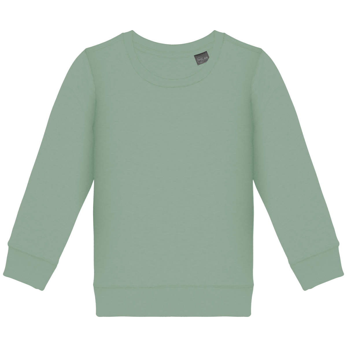 Sweat-Shirt Écoresponsable Col Rond Enfant | 100% Coton Bio | Impression Et Broderie Sage