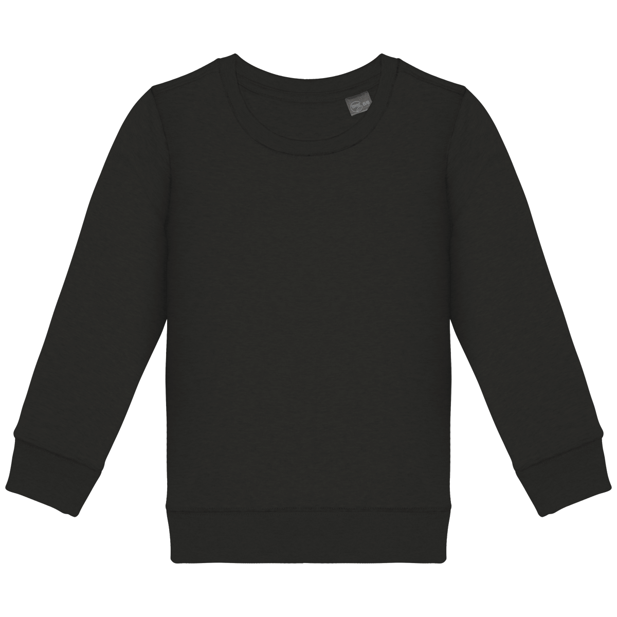 Sweat-Shirt Écoresponsable Col Rond Enfant | 100% Coton Bio | Impression Et Broderie Dark Grey