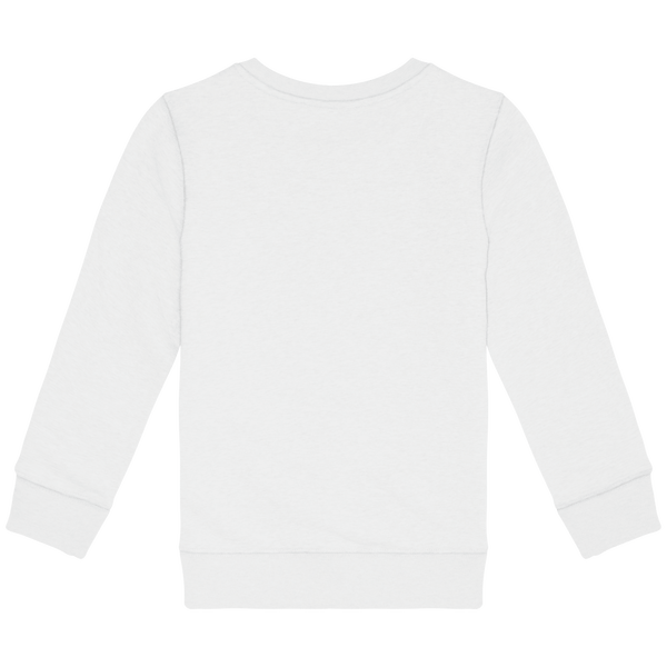 Sweat shirt ecoresponsable col rond enfant dos White