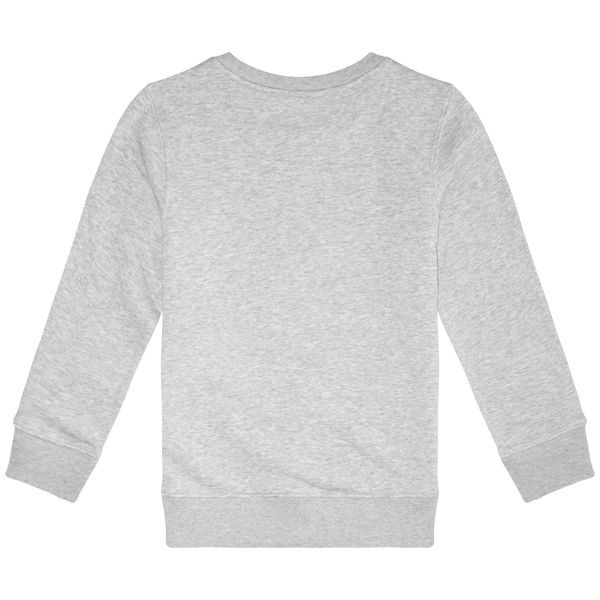 Sweat shirt ecoresponsable col rond enfant dos Oxford Grey