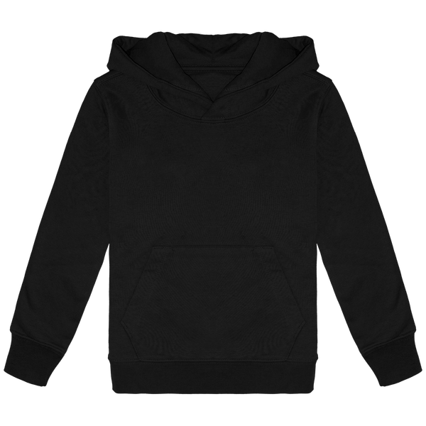 Umweltfreundlicher Kapuzen-Sweatshirt Kind | Druck Und Stickerei Black