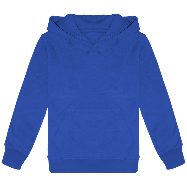 Umweltfreundlicher Kapuzen-Sweatshirt Kind | Druck Und Stickerei Light Royal Blue