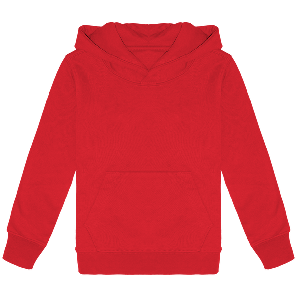 Umweltfreundlicher Kapuzen-Sweatshirt Kind | Druck Und Stickerei Red