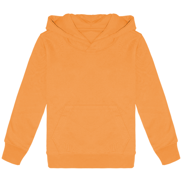 Umweltfreundlicher Kapuzen-Sweatshirt Kind | Druck Und Stickerei Light Orange