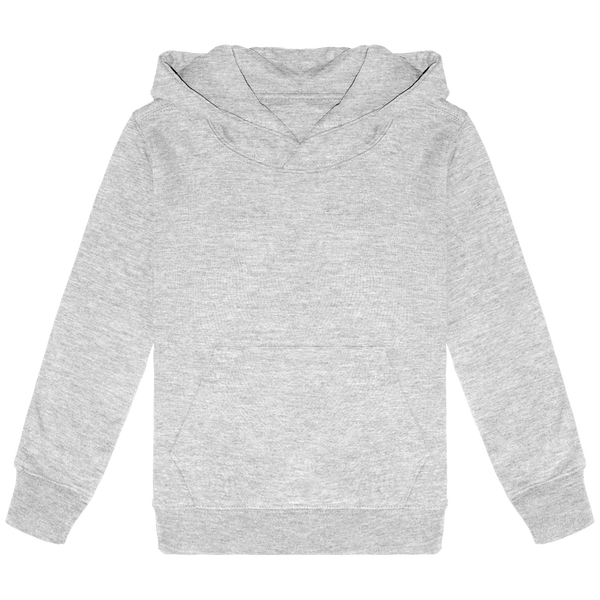 Sweat-Shirt Éco-Responsable À Capuche Enfant | Impression Et Broderie Oxford Grey