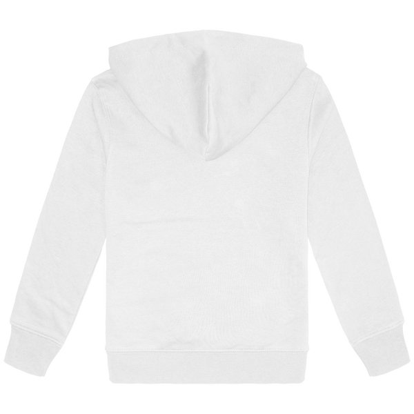 Sweat shirt eco responsable a capuche enfant dos White