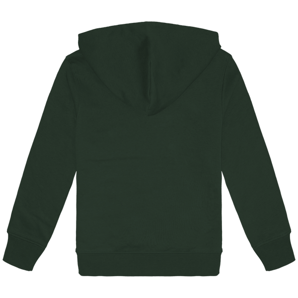 Sweat shirt eco responsable a capuche enfant dos Forest Green