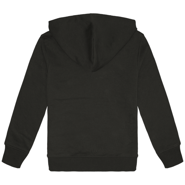 Sweat shirt eco responsable a capuche enfant dos Dark Grey