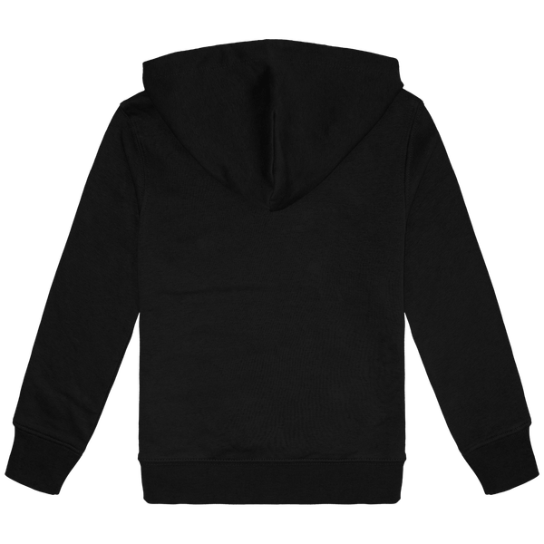 Sweat shirt eco responsable a capuche enfant dos Black